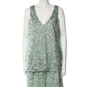 Rachel Comey Sparkling Green Sequin Short Set